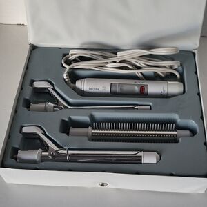 Vintage 80's Philips Trio Curling Iron Brush Set